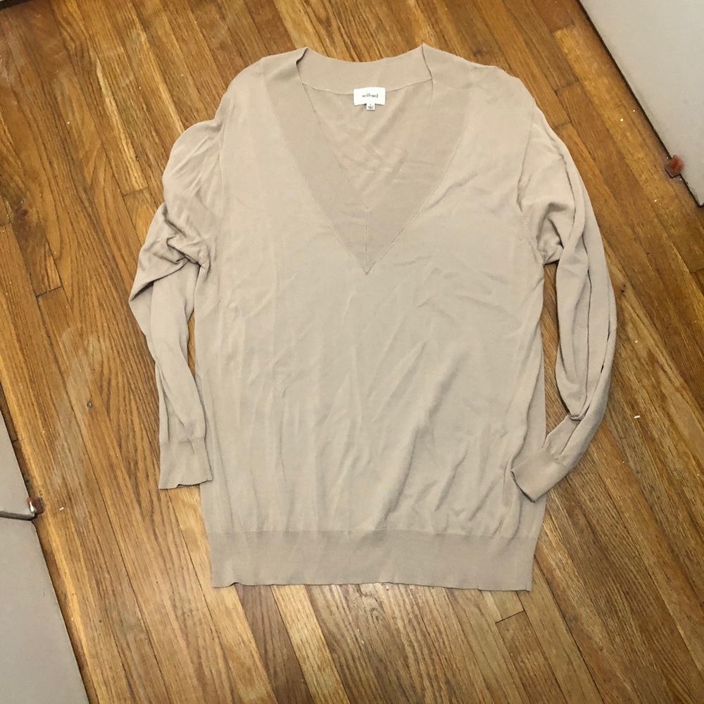 Wilfred Nude V Neck Knit Sweater